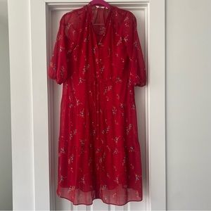 💛SOLD💛Uniqlo red dress with flower details